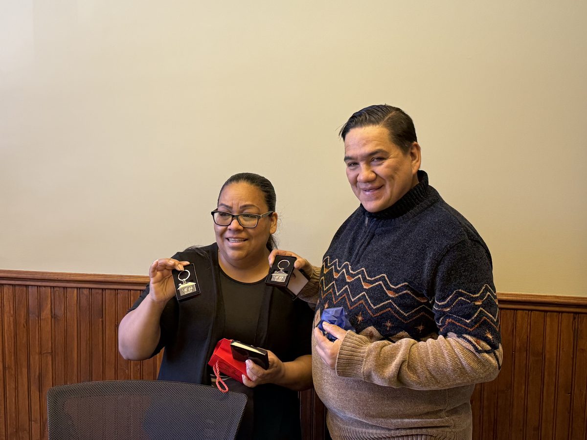 Natalie Tiscareno's parents at their closing