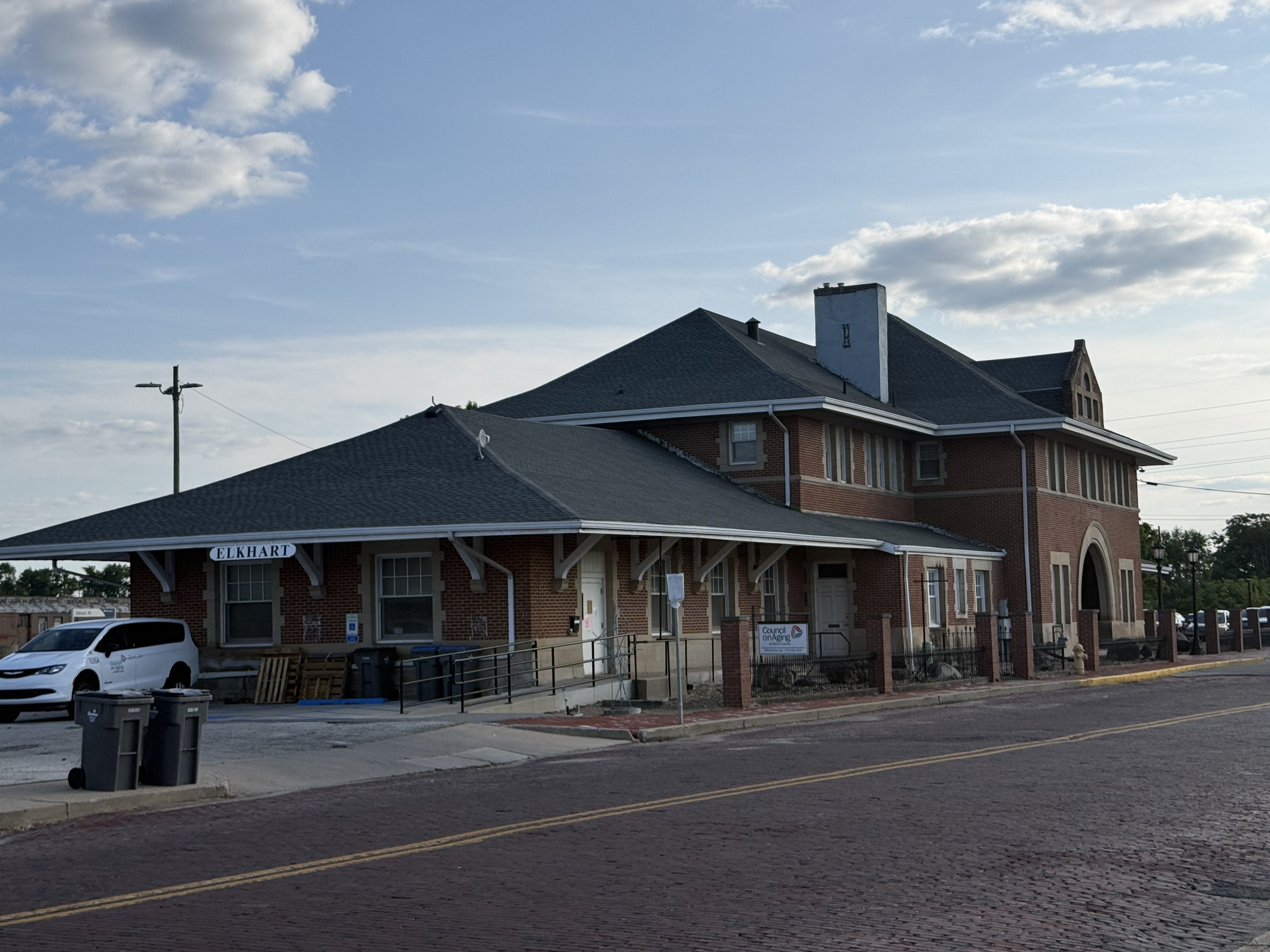 La antigua estación de tren de Elkhart, Indiana.