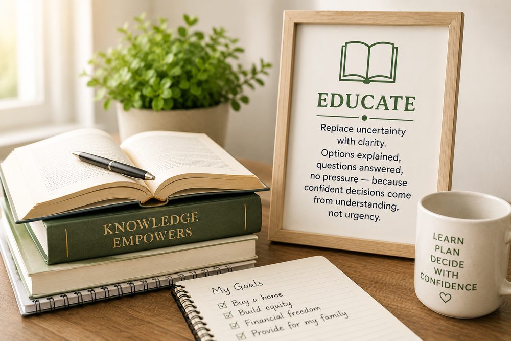 Educate — replacing uncertainty with clarity, without pressure